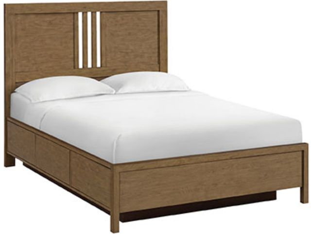 Whittier Wood® Furniture Bailey Nutmeg Queen Storage Panel Bed-0