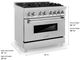 ZLINE 36" Satin Stainless Steel Pro Style Dual Fuel Range-2