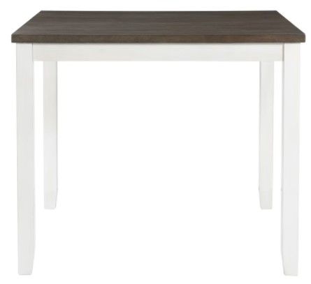 Elements International Martin 3-Piece Dark Brown/White Dining Table Set-1