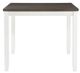 Elements International Martin 3-Piece Dark Brown/White Dining Table Set-1