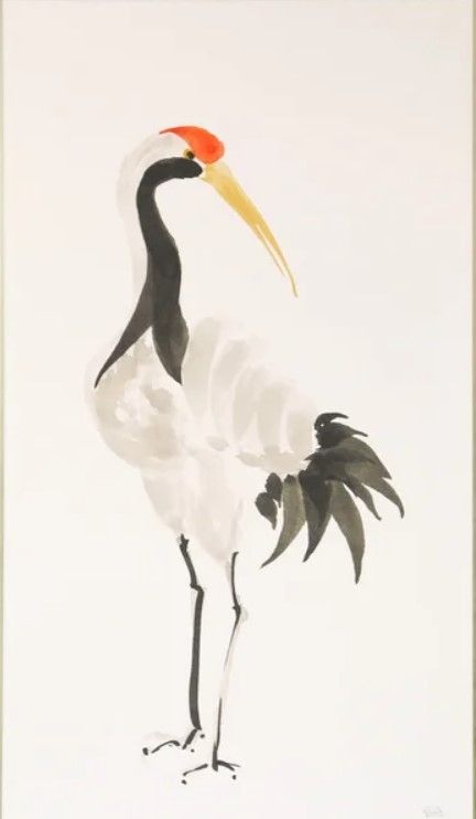 Stylecraft Dann Foley Scroll Crane II Warm Wall Art-2