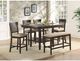 Mazin Furniture Balin Dark Brown 54" Counter Height Table with Lazy Susan-3