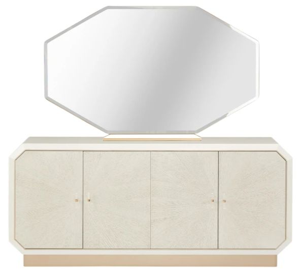 Michael Amini® La Rachelle Medium Champagne Sideboard and Mirror-2