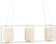 Currey & Company Monreale White Rectangular Chandelier-0