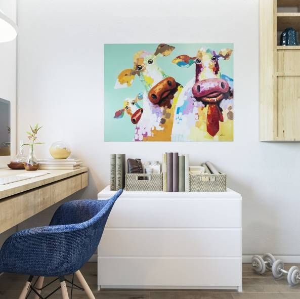 YHD Curious Cows I Wall Art-1