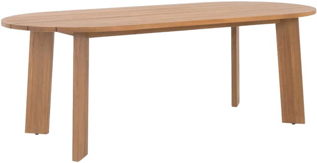 Moe's Home Collection Delta Natural Teak Outdoor Oval Dining Table -0