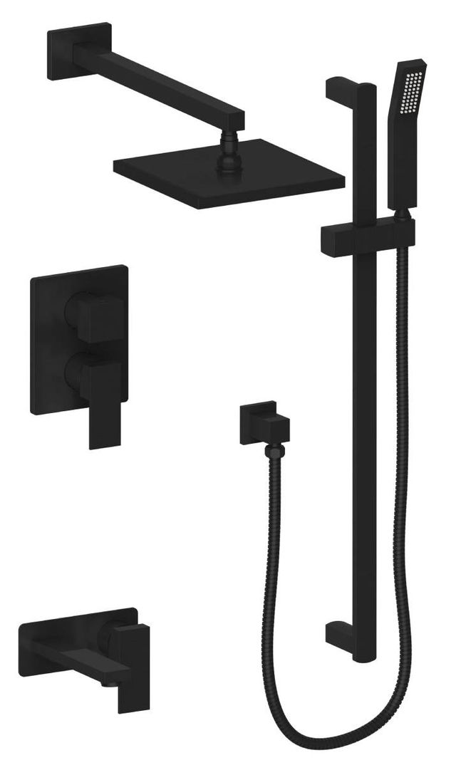 ZLINE Autograph Edition Bliss Matte Black Shower System with 12" Oversized Shower Head-0