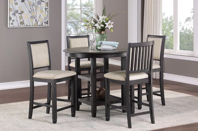 Homelegance® Asher Antique Black Round Counter Height Table-1
