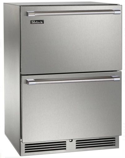 Perlick® Signature Panel Ready/Stainless Steel 24" Outdoor Drawer Freezer-Refrigerator-1