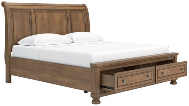 Signature Design by Ashley® Feddinger Medium Brown King Storage Sleigh Bed-2