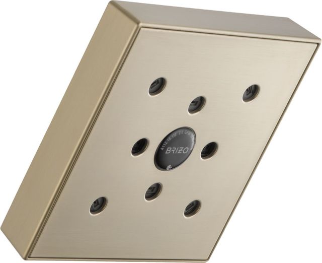 Brizo Essential™ Brilliance® Brushed Nickel Linear Square Single-Function Wall Mount Shower Head-0