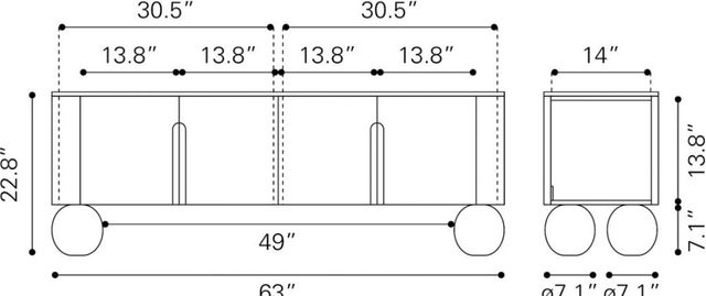 Zuo® Modern Kuti Natural Entertainment Stand-2