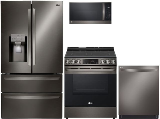 LG 4 Piece Black Stainless Steel Kitchen Package-0