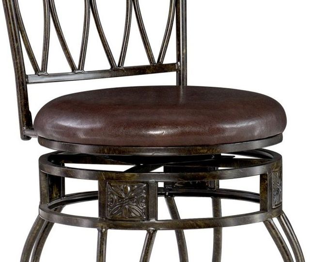 Linon Four Brown Oval Back Bar Stool-2