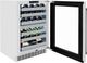 ZLINE Autograph Edition Touchstone 4.8 Cu. Ft. Satin Stainless Steel Wine Cooler with Glass Door and Matte Black Handle-4