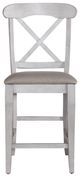 Liberty Furniture Ocean Isle Antique White/Gray Upholstered Counter Chair-2