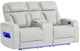Global Furniture USA U8611 Blanched Silver Power Reclining Loveseat with Console-0