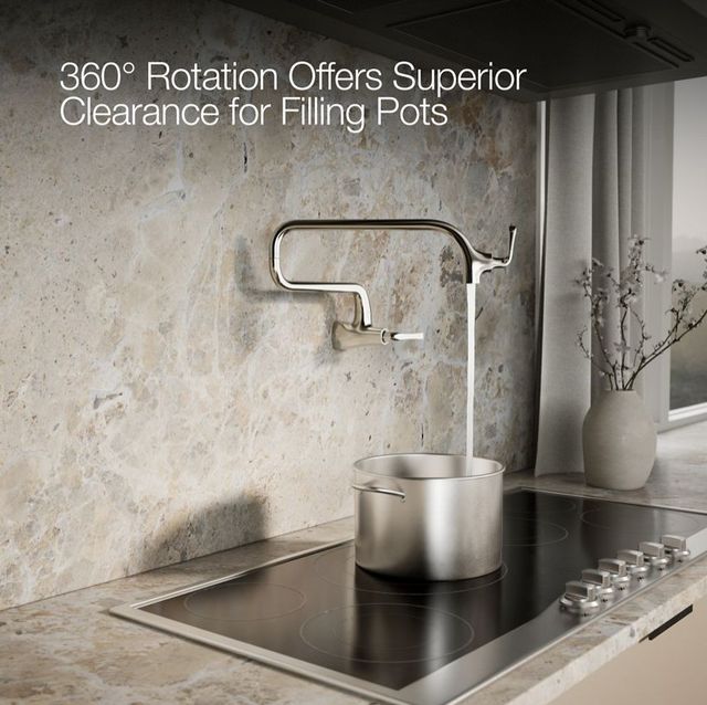 KOHLER® Graze® Vibrant Polished Nickel Wall-Mount Pot Filler-4