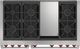Wolf® 48" Stainless Steel Pro Style Dual Fuel Range with Black Door-2