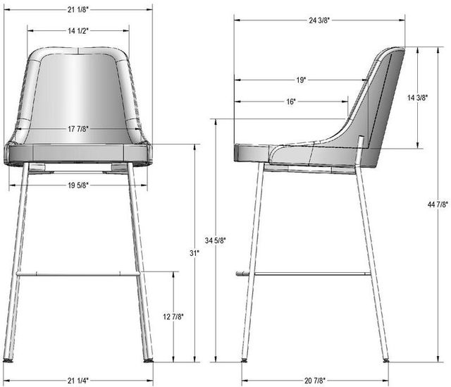 Amisco Customizable Essie Upholstered Bar Stool-2