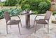 Furniture of America® Niambi 3-Piece Natural Marble/Rattan Wicker Outdoor Patio Dining Set-1
