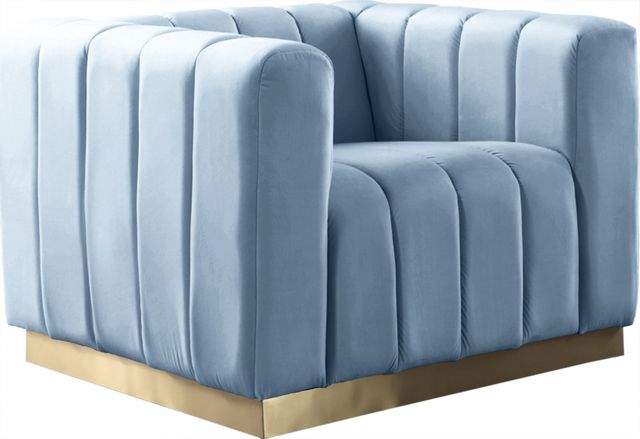 Meridian Furniture Marlon Sky Blue Velvet Chair-0
