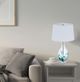 Cal® Lighting & Accessories Harlan Clear/Turquoise/White Table Lamp-2