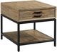 Hammary® Jefferson Beige Rectangular End Table with Dark Bronze Frame-0