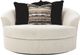 Ashley® Cambri Snow Oversized Round Swivel Chair-1