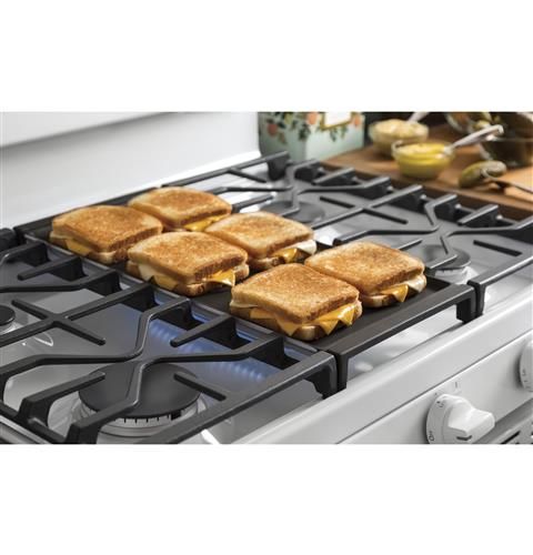 GE® 30" White Freestanding Gas Range-11