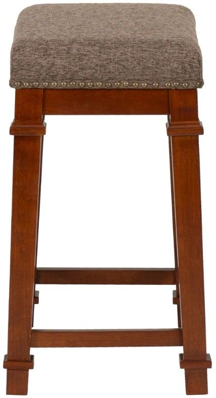 Linon Kennedy Brown/Tweed Counter Stool-3