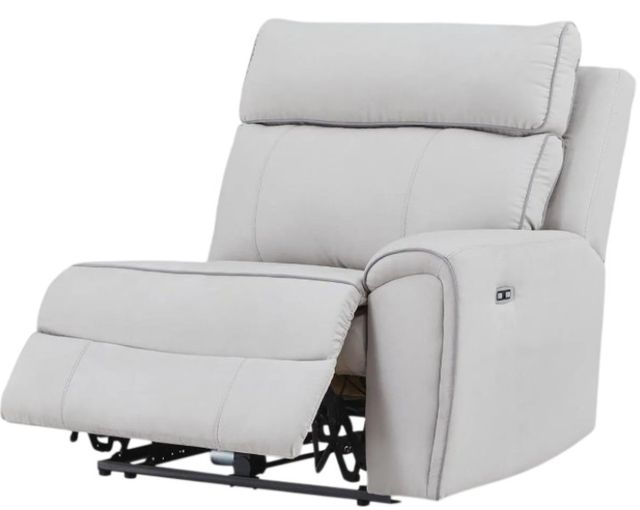 Signature Design by Ashley® Social Pointe 5-Piece Ash/Pearl Power Reclining Curved Sectional-4