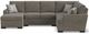 Charisma™ Willow Taupe Stationary Sectional-1