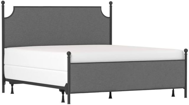 HH2 Home McArthur Gray/Matte Black King Canopy Bed without frame-0