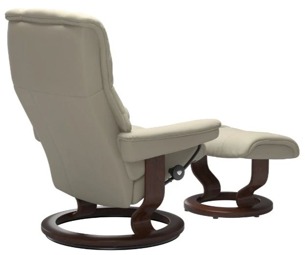 Stressless® by Ekornes® Customizable Mayfair Large Manual Recliner and Ottoman with Classic Base-3