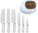 Smeg Pastel Blue Knife Block Set-3