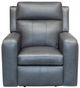 Flexsteel® Milo Gunmetal Gray Power Recliner with Power Headrest and Lumbar-1