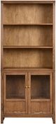 aspenhome® Sandro Brushed Bourbon 74" Bookcase with 2-Doors-3
