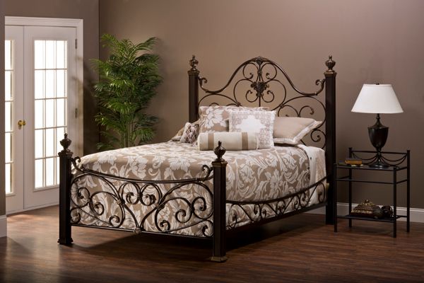 HH2 Home Mikelson Aged Antique Gold Queen Bed-2