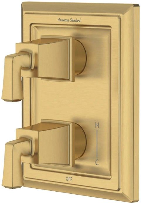 American Standard Town Square® S Brushed Cool Sunrise 2-Handle Integrated Shower Diverter Trim Only-1