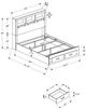 Monarch Specialties Inc. Medium Oak Queen Panel Storage Bed-2
