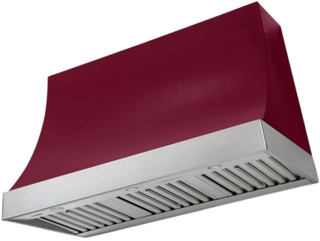 AGA Marquee 48" Cranberry Wall Mounted Range Hood  with Brushed Nickel Trim-0