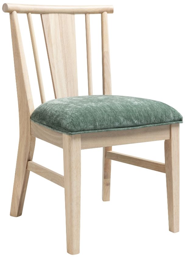 Intercon West End Natural/Sage Green Spindle Splat Side Chair-0