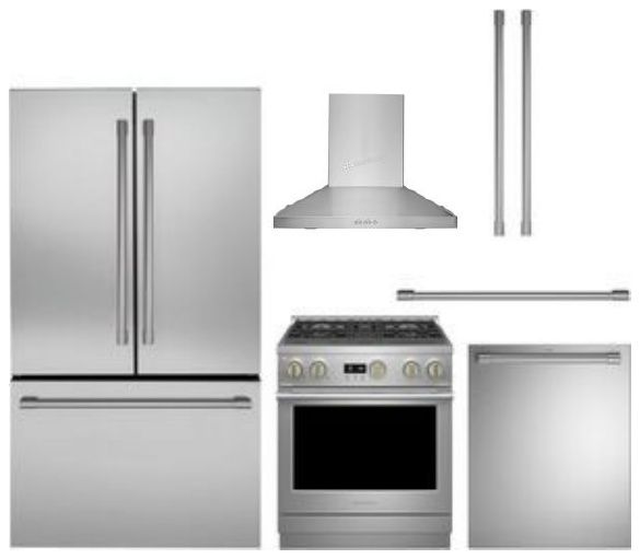 Monogram® 5 Piece Stainless Steel Gas Kitchen Package-0