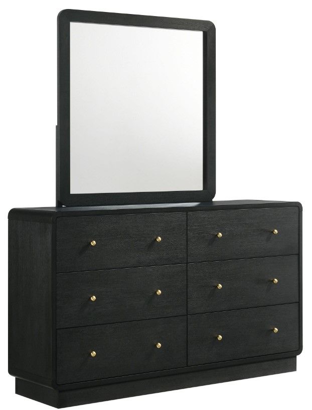 Coaster® Cavelle Black Dresser and Mirror-0