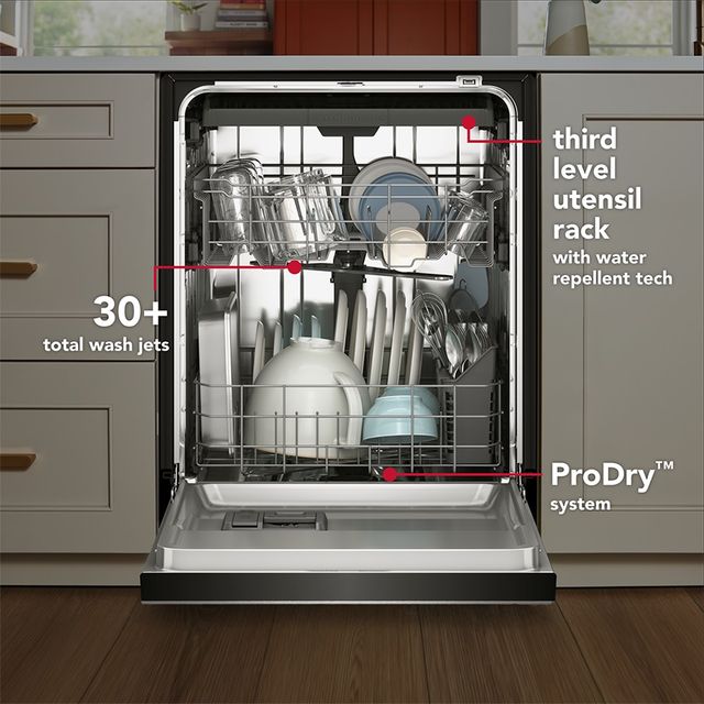 KitchenAid® 24" PrintShield™ Stainless Steel Front Control Built-In Dishwasher with Third Level Jet Rack and 40+ Total Wash Jets-4