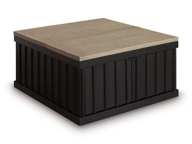 Signature Design by Ashley® Rylandyn Light Brown Lift Top Cocktail Table with Black Base-0