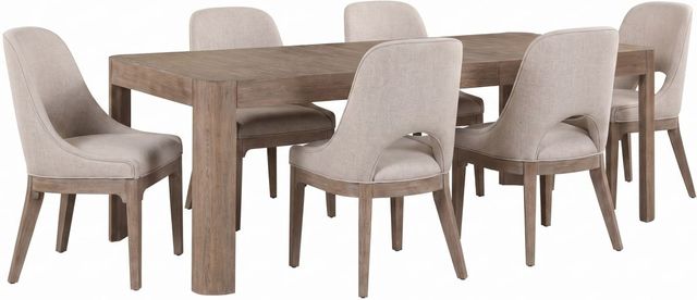 Liberty Furniture South Bend 7-Piece Burnished Clay/Gravel Rectangular Dining Set-0