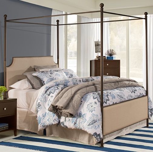 HH2 Home McArthur Bronze/Stone Queen Canopy Bed-0