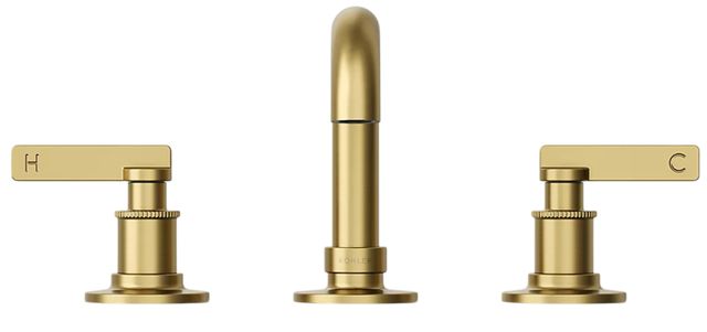 KOHLER® Castia™ Vibrant Brushed Moderne Brass 0.5 GM Widespread Bathroom Sink Faucet-1